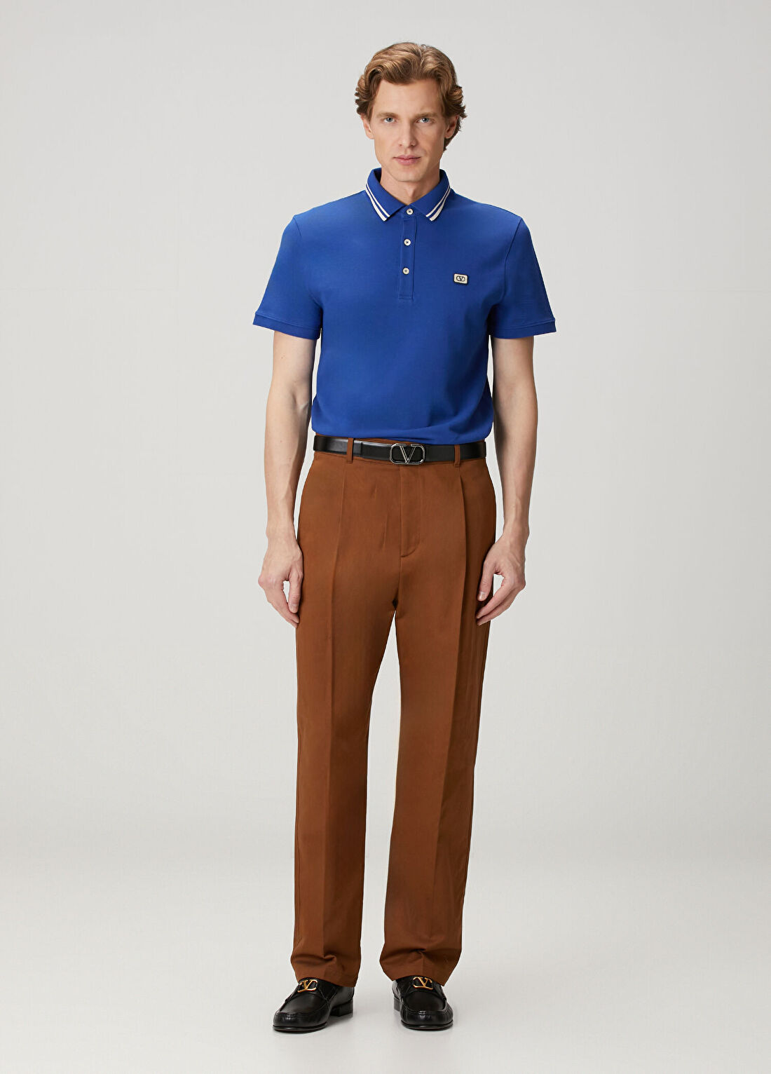 Valentino Mavi Polo Yaka T-shirt görsel 2