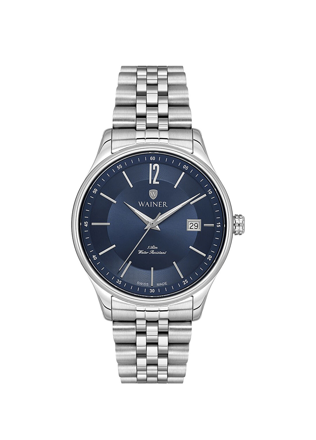 Wainer WA.19035-C Gümüş Metal Erkek Kol Saati