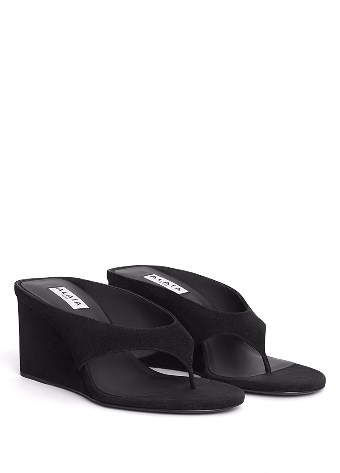 Alaïa Koyu Kahverengi Kadın Süet Terlik