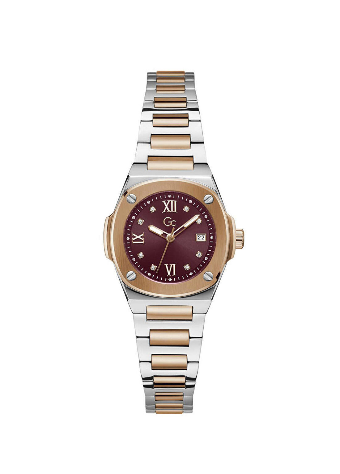 GCZ12012L3 Metalik Gri Rose Gold Çelik Kadın Kol Saati