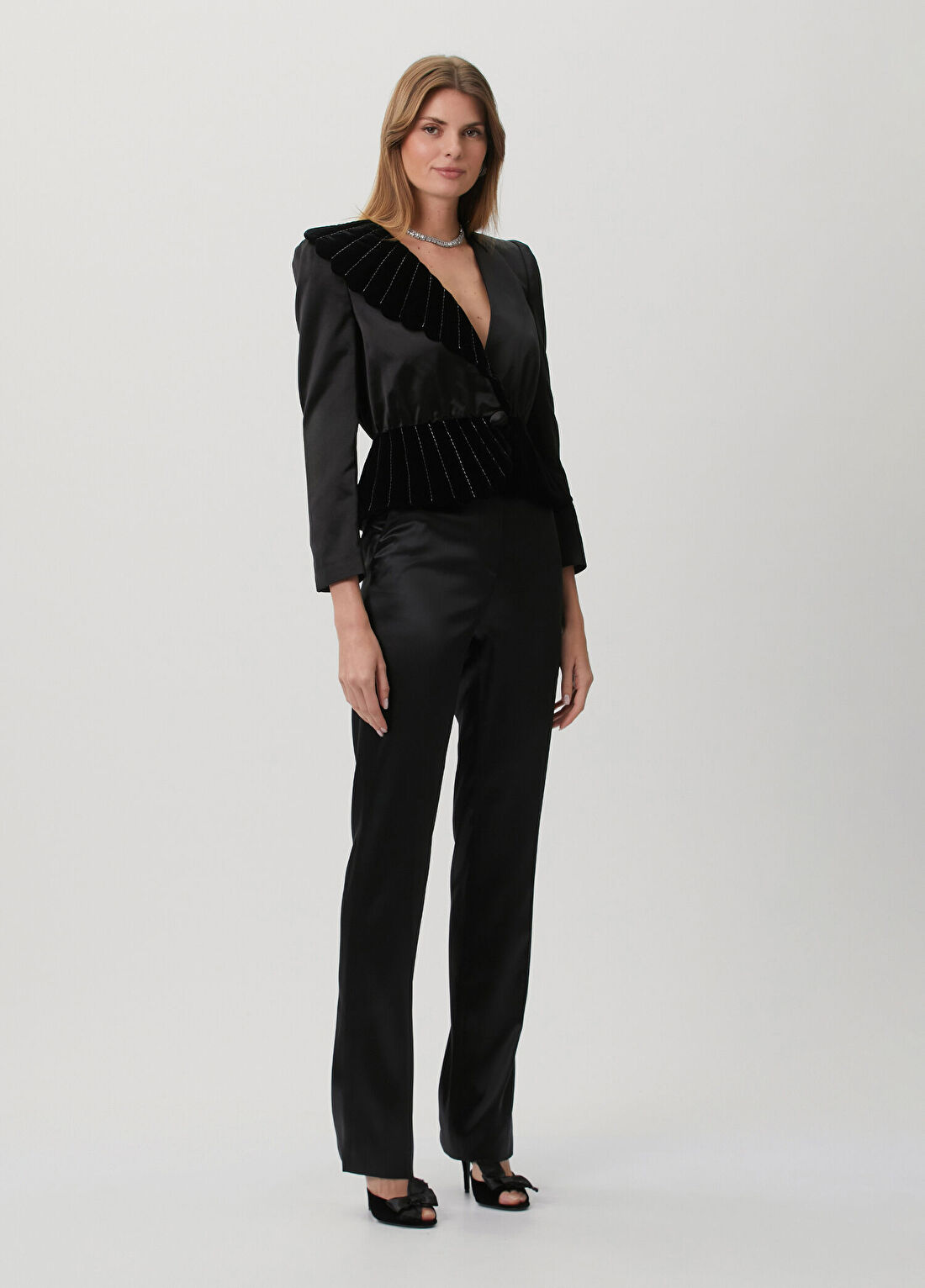 Valentino Siyah İpek Pantolon