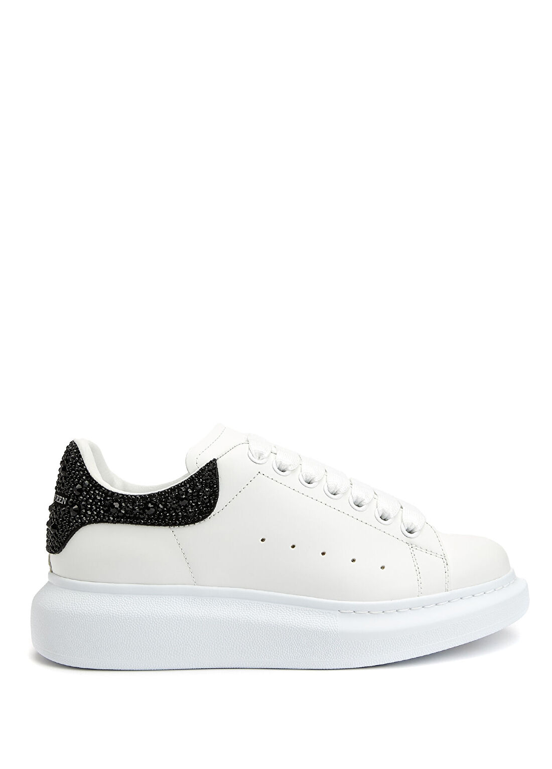 McQueen Oversized Beyaz Siyah Kadın Deri Sneaker