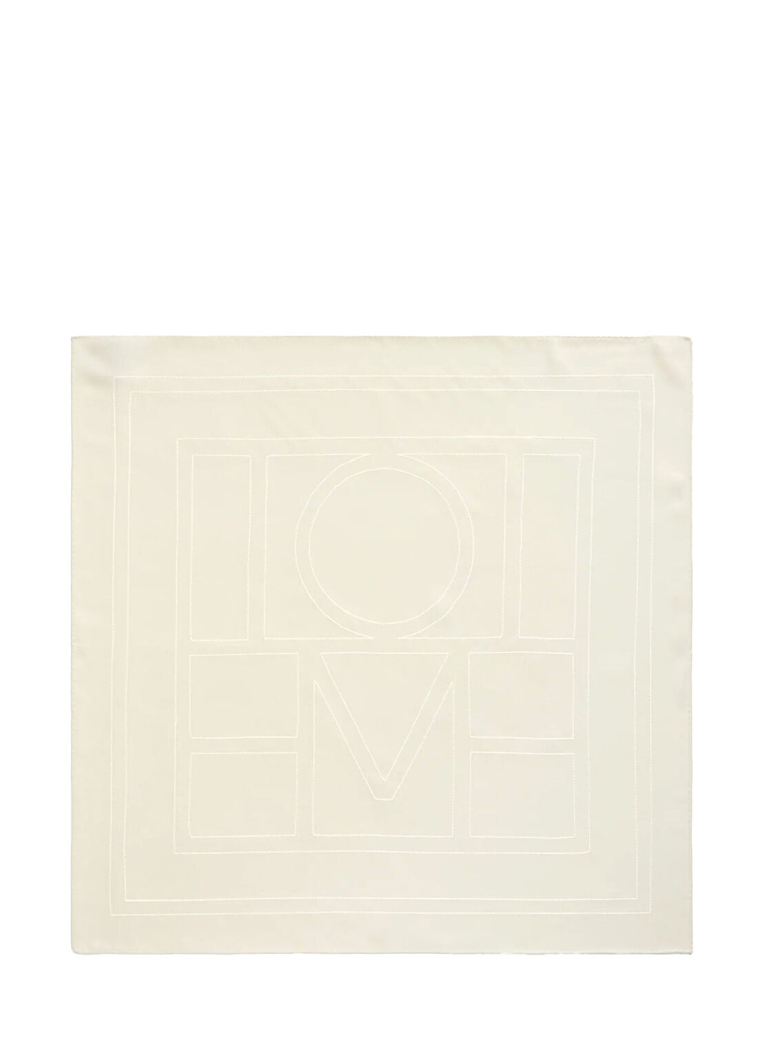 Toteme Bej Monogram Kadın İpek Fular