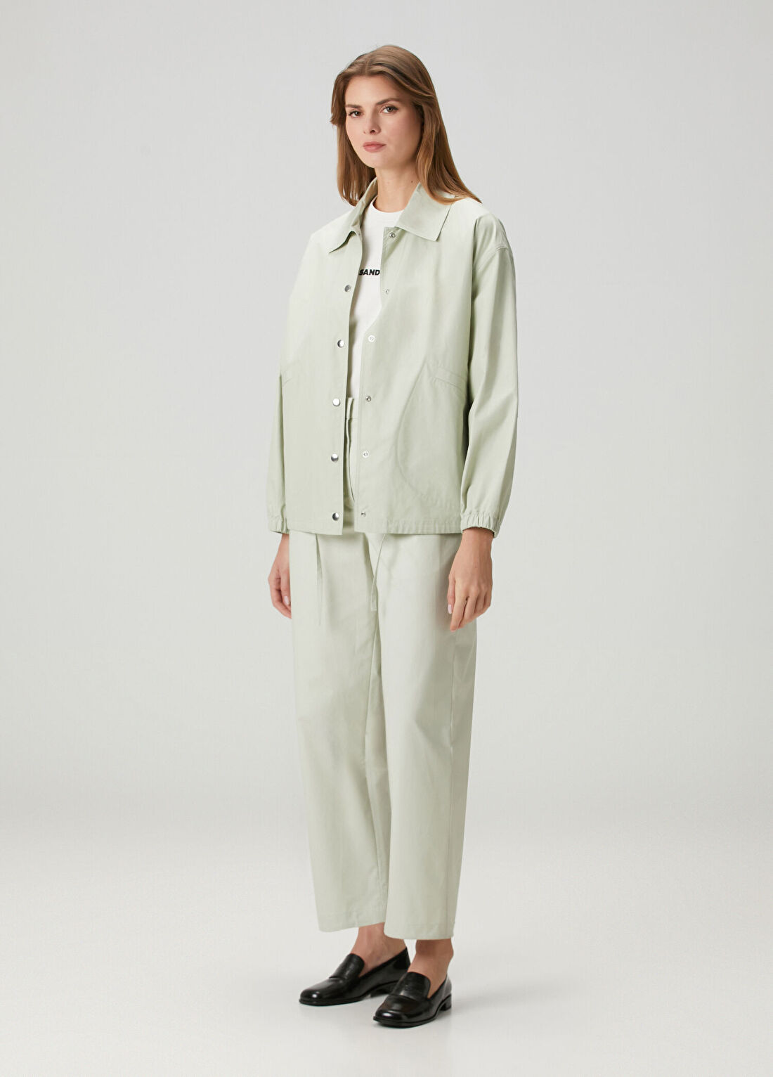 Jil Sander Yeşil Logo Baskılı Ceket görsel 2