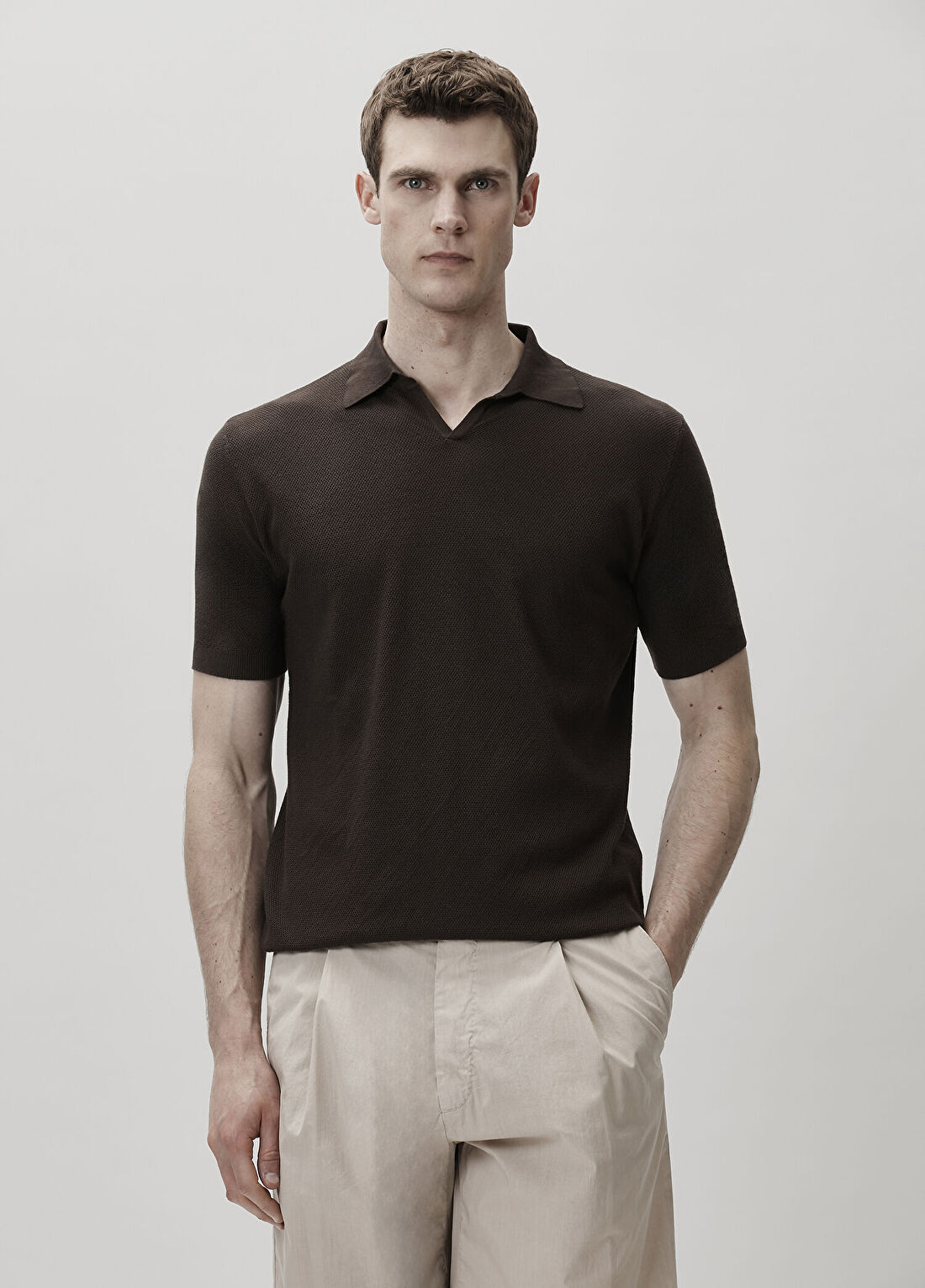 Boglioli Kahverengi Polo Yaka T-shirt
