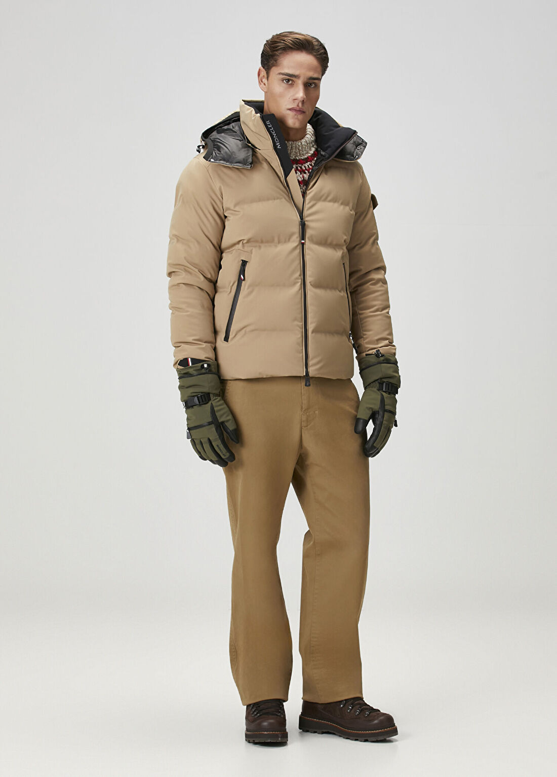 Moncler Grenoble x Reusch Haki Erkek Deri Eldiven görsel 3