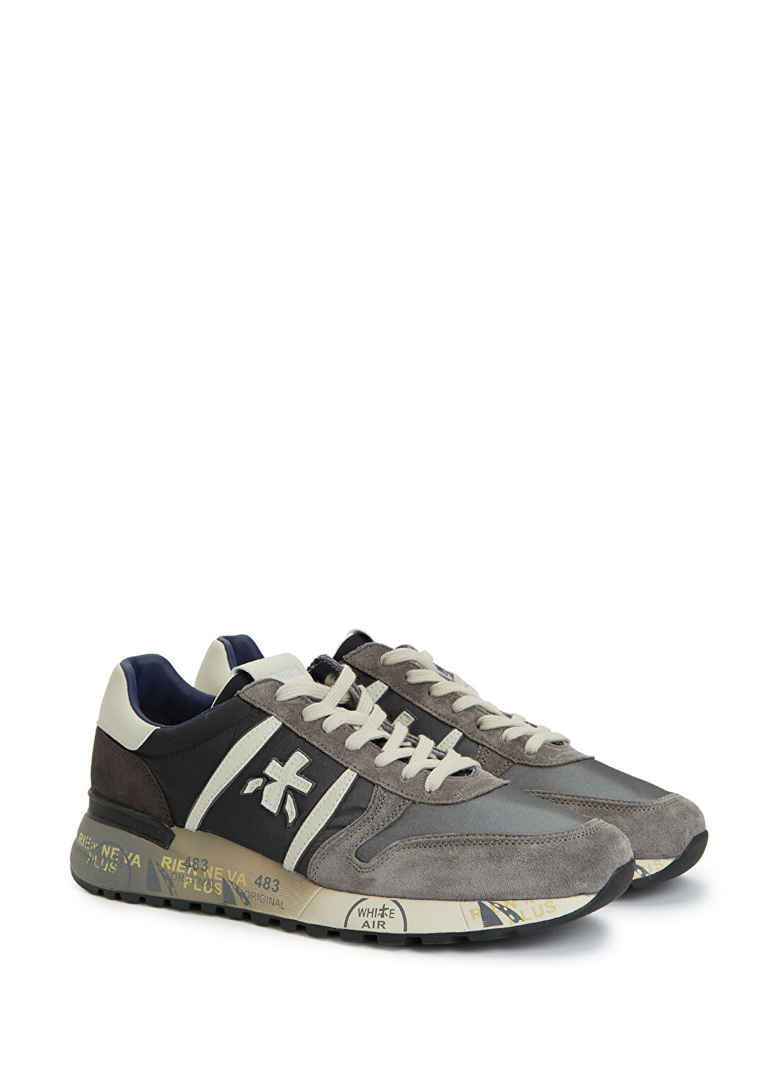 Premiata Lander Gri Erkek Deri Sneaker görsel 2
