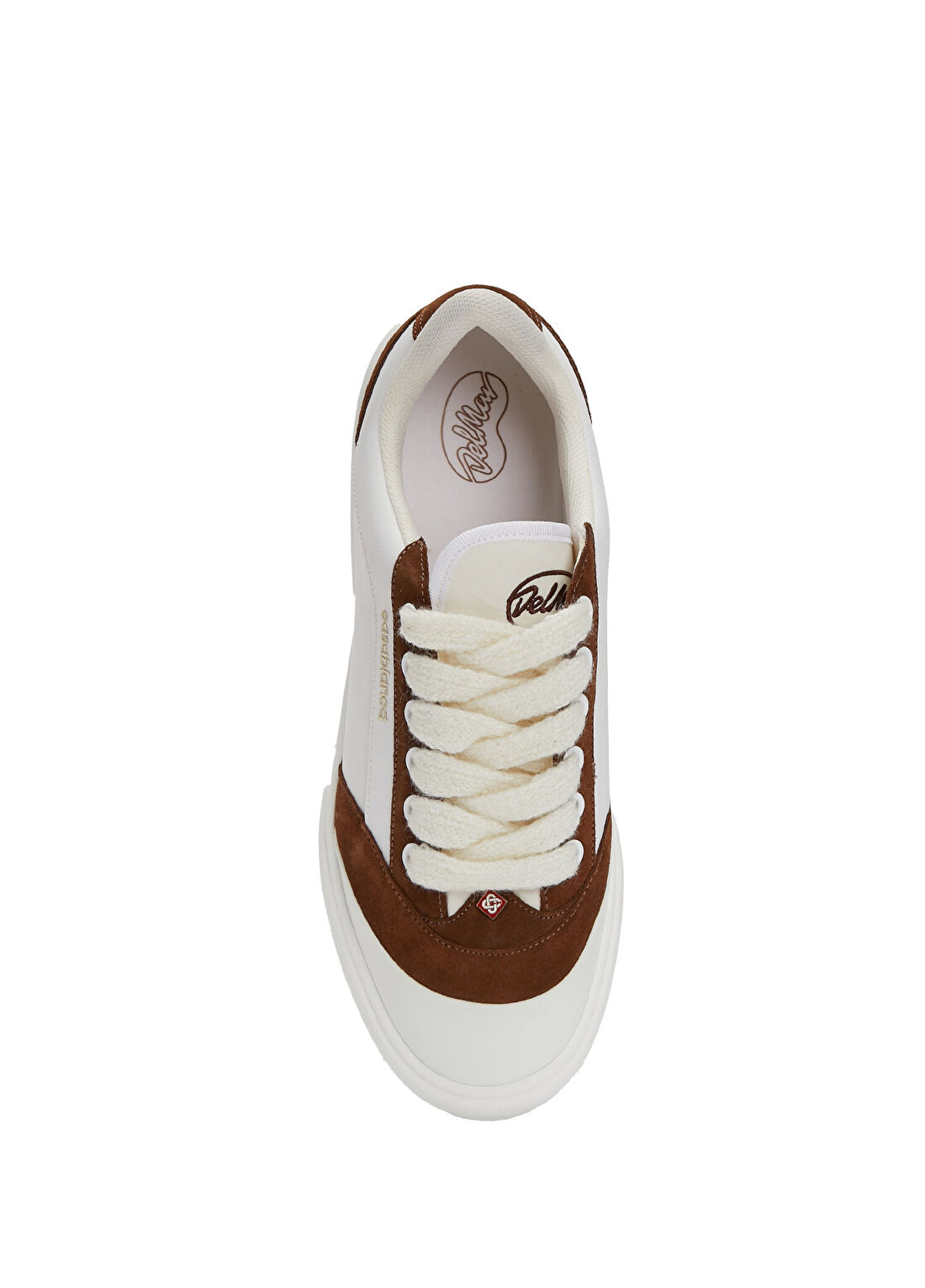 Casablanca Del Mar Kahve Beyaz Erkek Deri Sneaker görsel 4