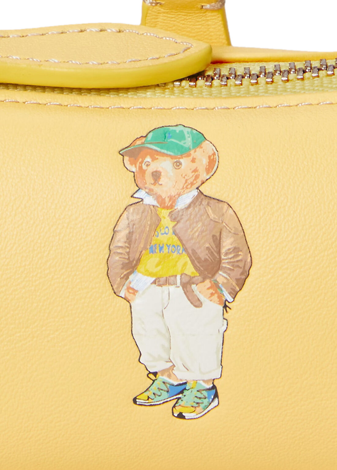 Polo Ralph Lauren Bear Açık Sarı Kadın Deri Kartlık görsel 3
