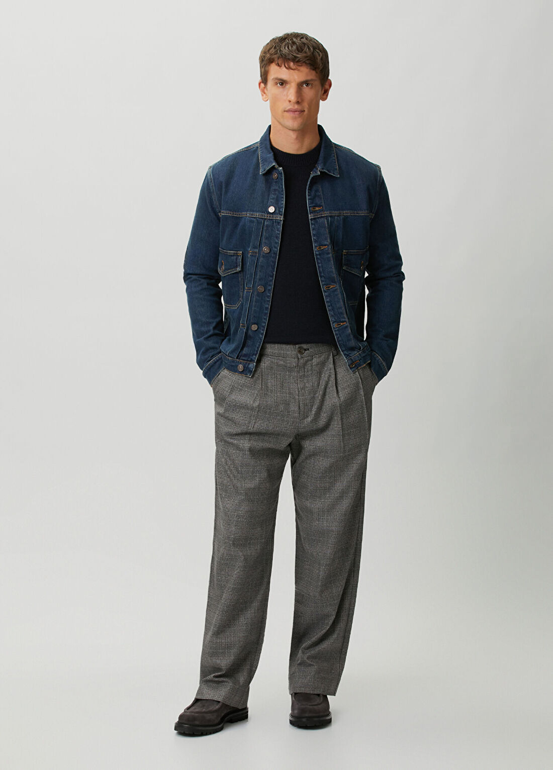 PS Paul Smith Gri Pileli Pantolon