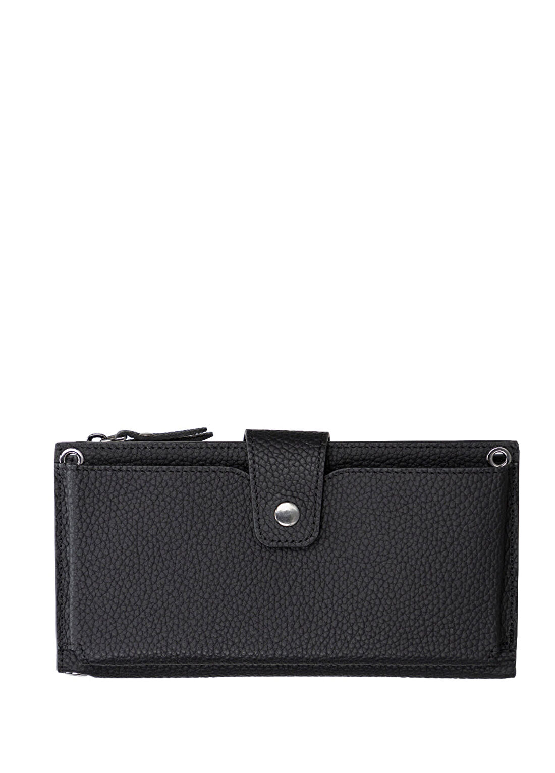 Bloominbag Lozan Crossbody Siyah Deri Askılı Unisex Cüzdan