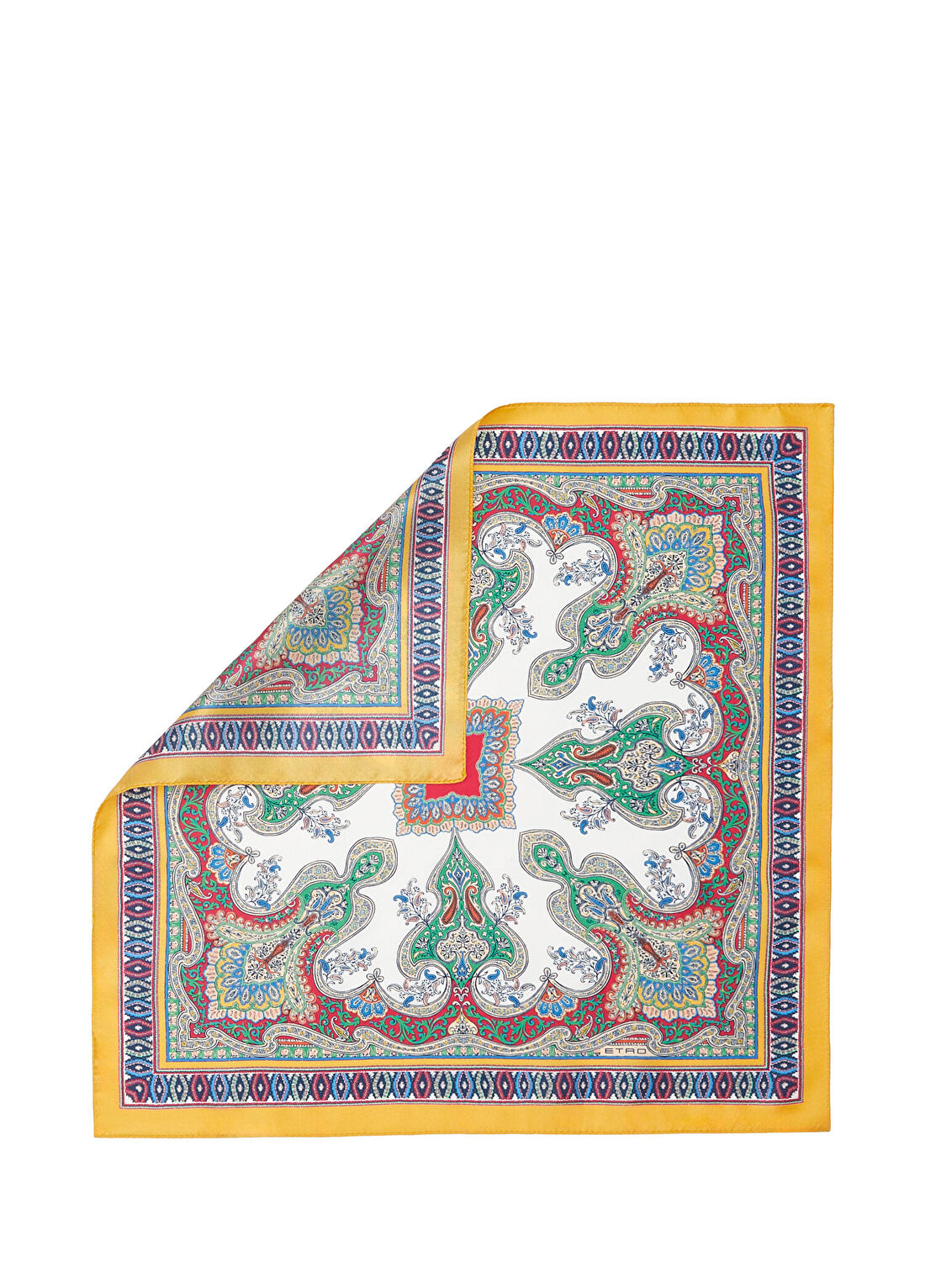 Etro Colorblocked İpek Poşet Mendil görsel 2