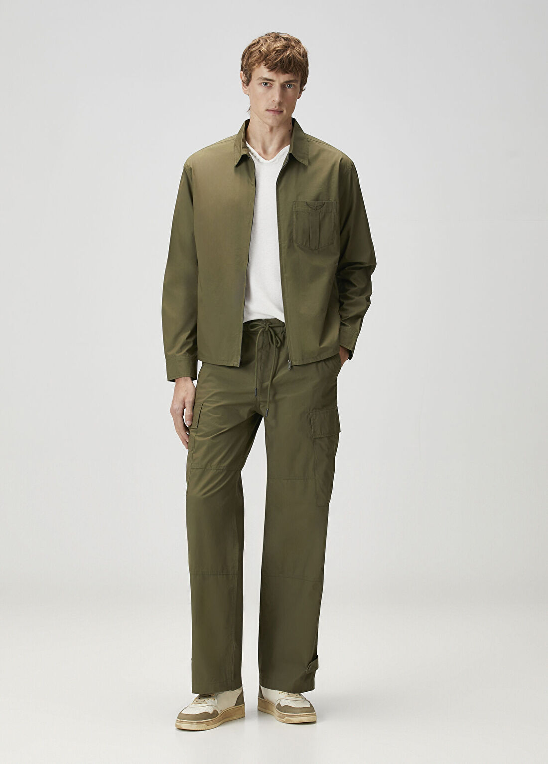 Zadig&Voltaire Palmyr Haki Beli Kordonlu Kargo Pantolon