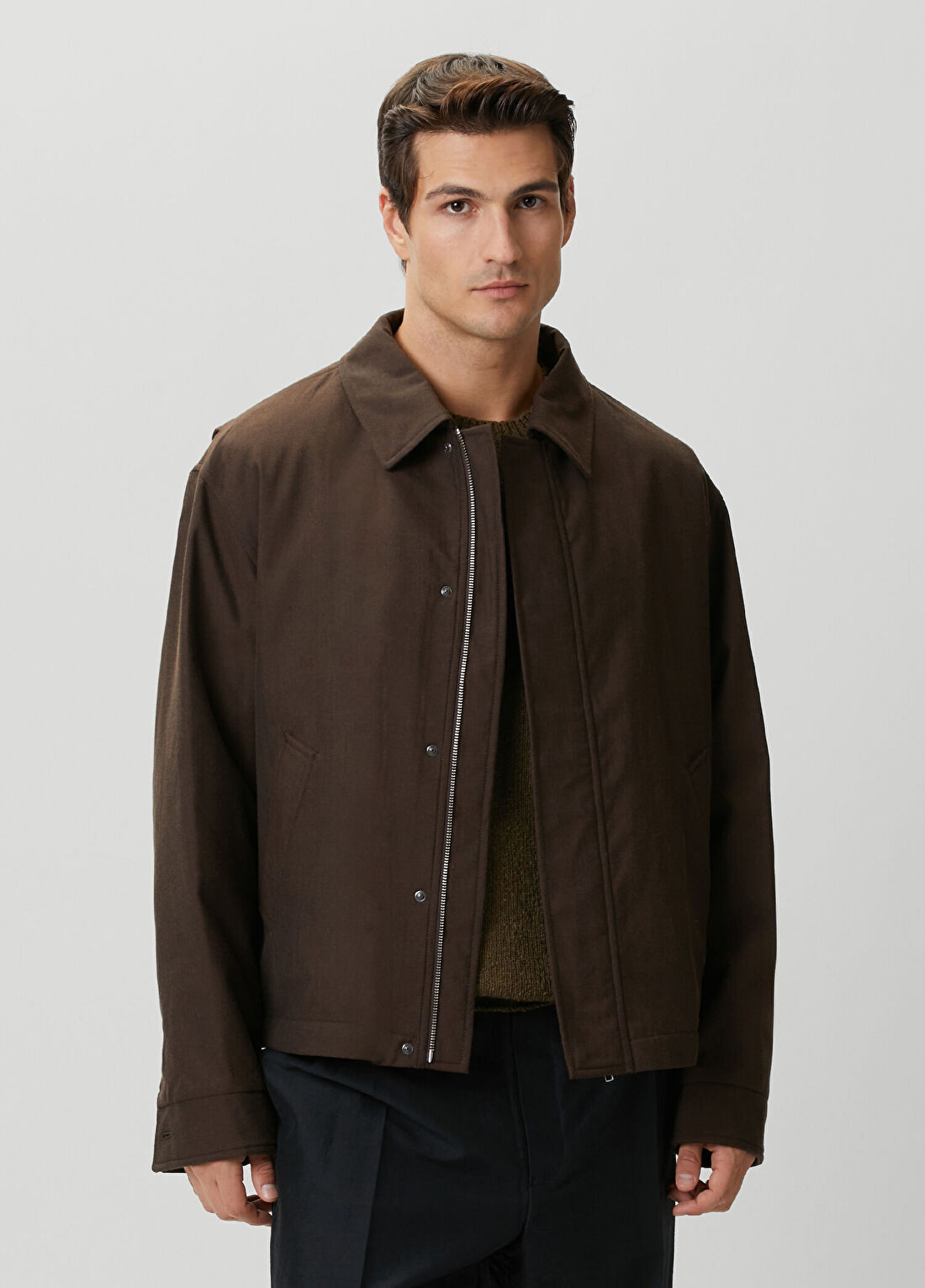 MM6 Maison Margiela Kahverengi Yün Mont