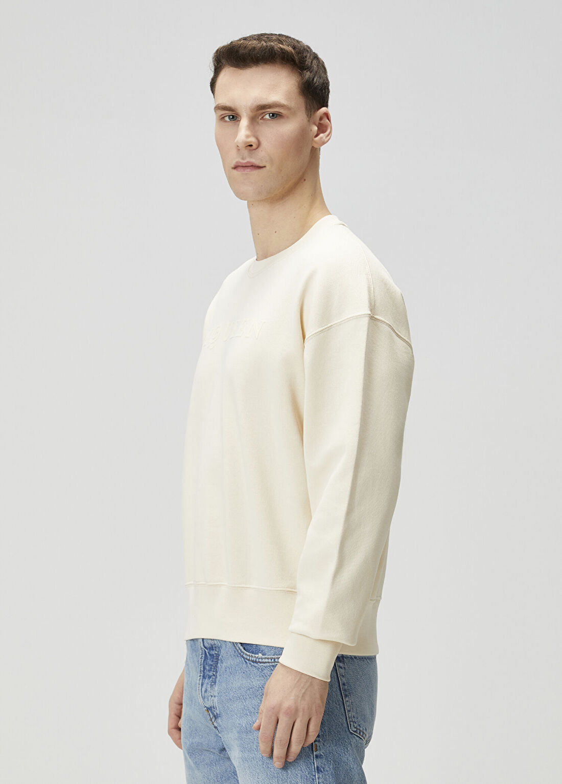 McQueen Kırık Beyaz Logo Detaylı Sweatshirt görsel 3