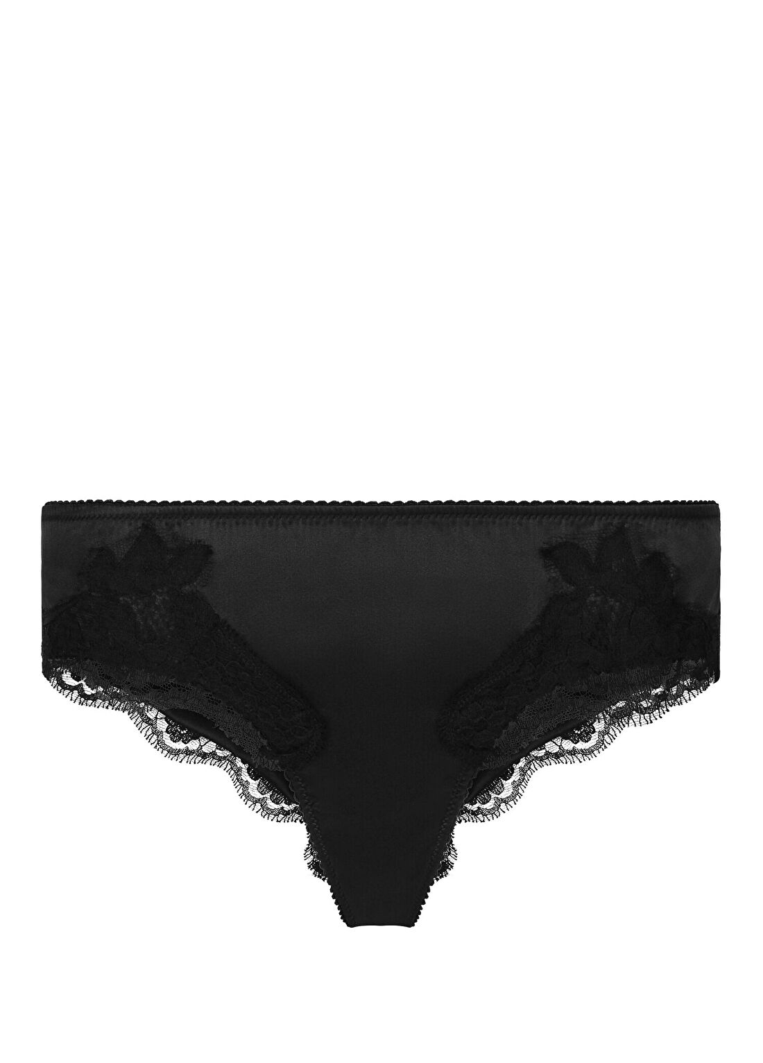 Dolce&Gabbana Siyah Dantelli İpek Külot