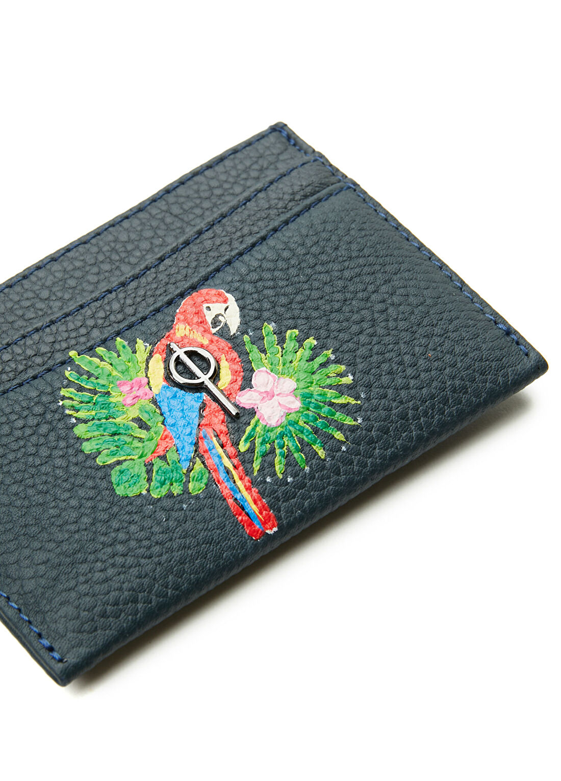 Otrera Lydia Hand Painted Pappagallo Kadın Deri Kartlık görsel 3