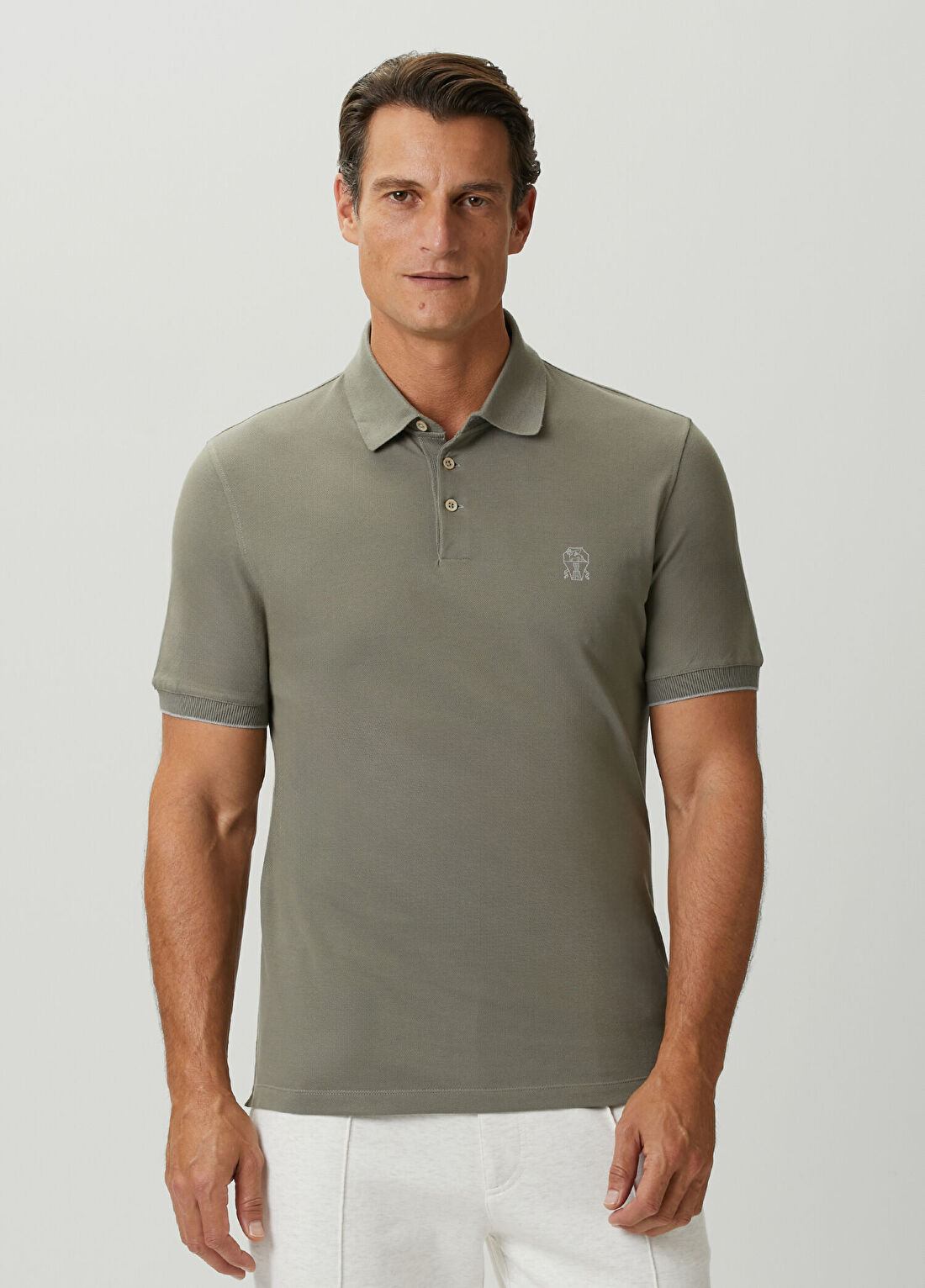 Brunello Cucinelli Yeşil Polo Yaka T-shirt