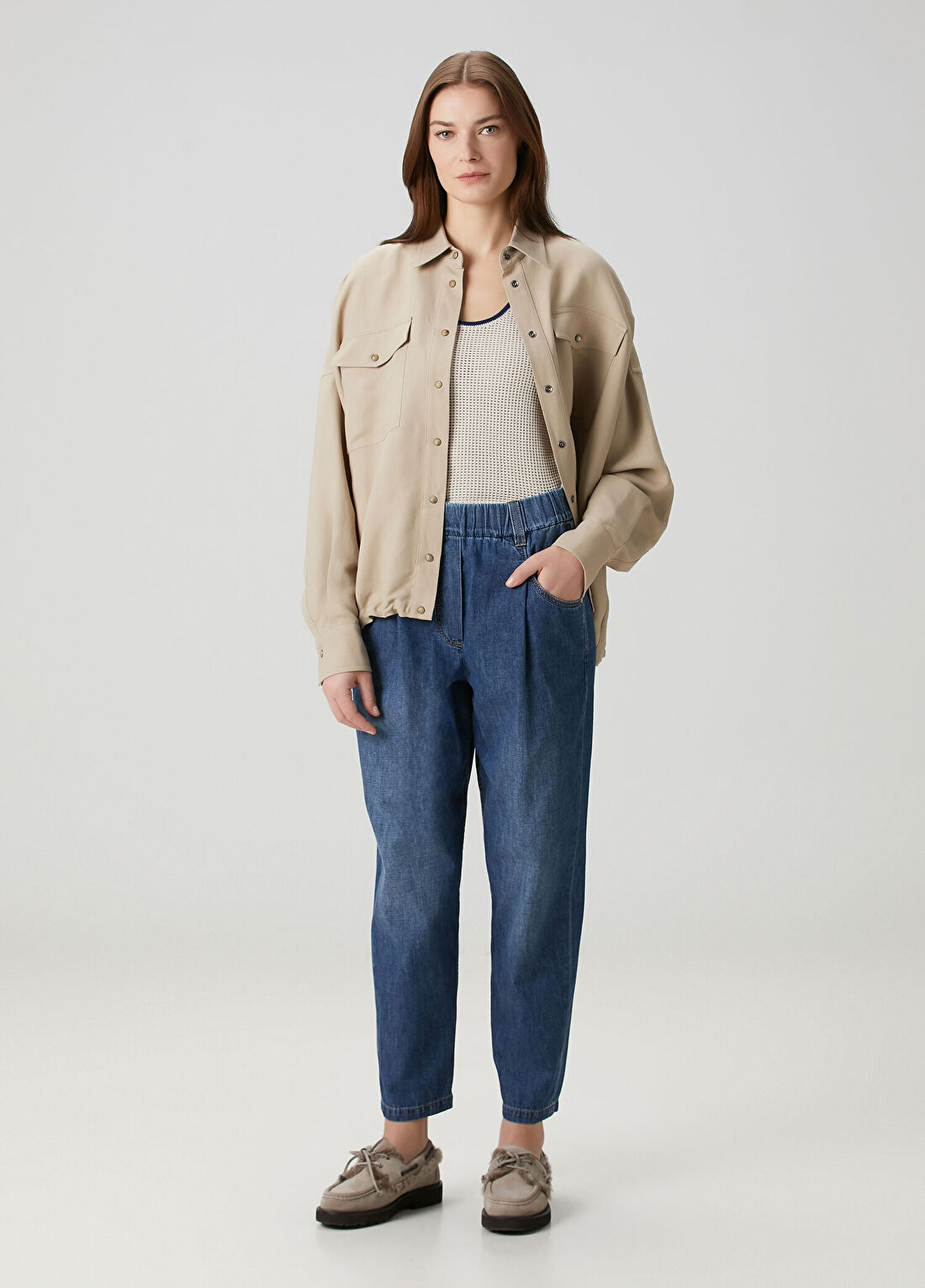 Brunello Cucinelli Lacivert Jean Pantolon