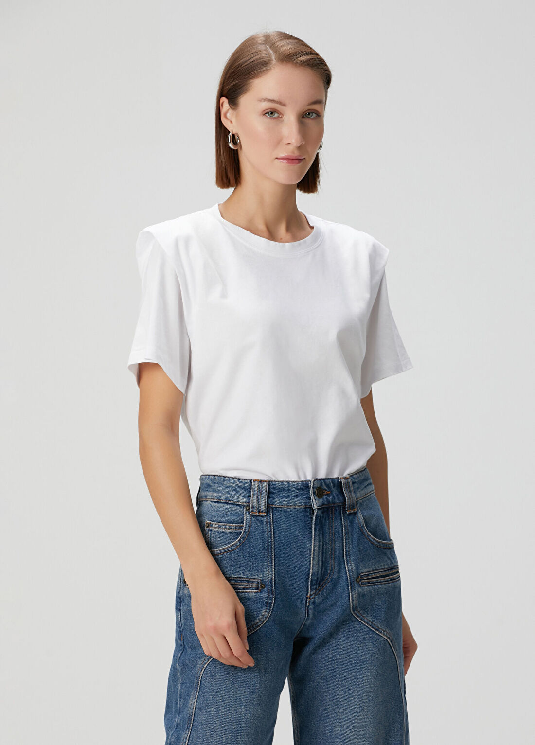 Isabel Marant Zelitos Beyaz T-shirt görsel 3