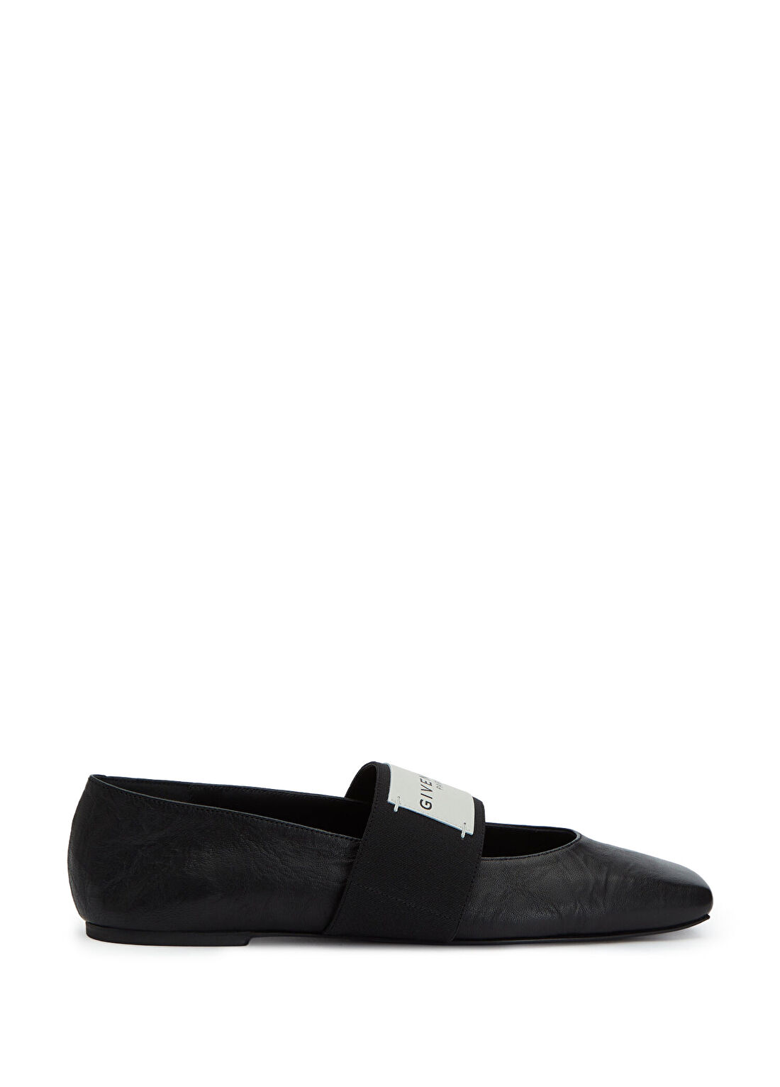 Givenchy Siyah Logo Bantlı Kadın Deri Loafer