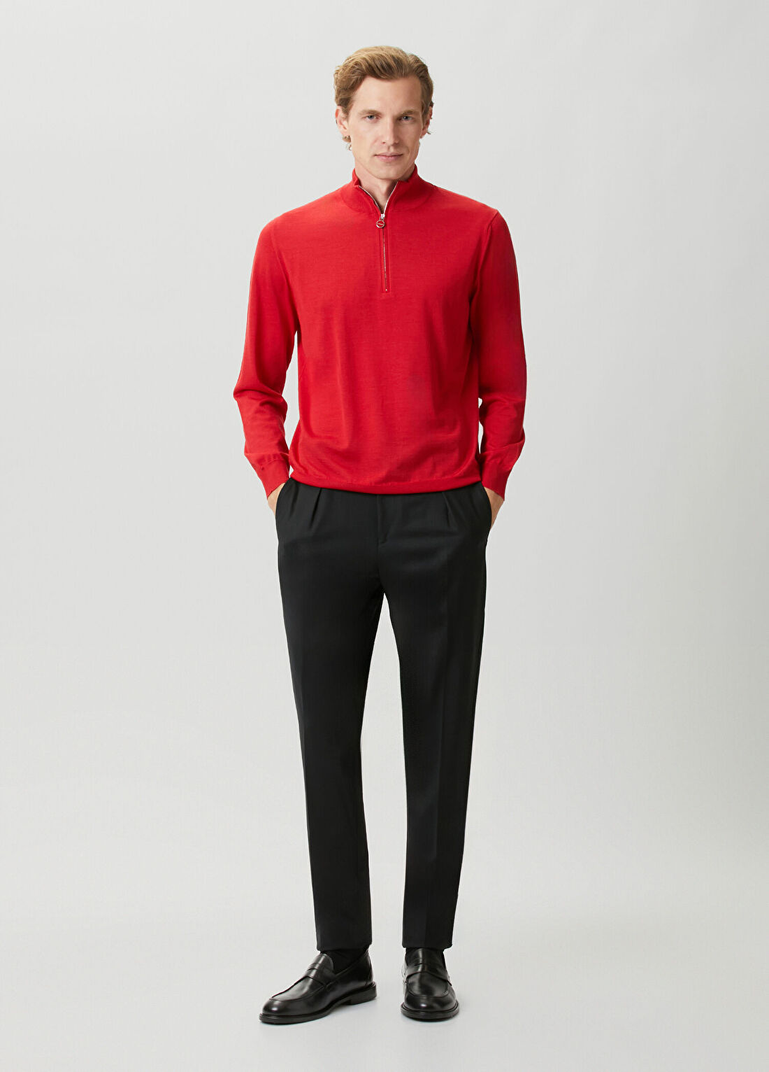 Kiton Siyah Yün Pantolon