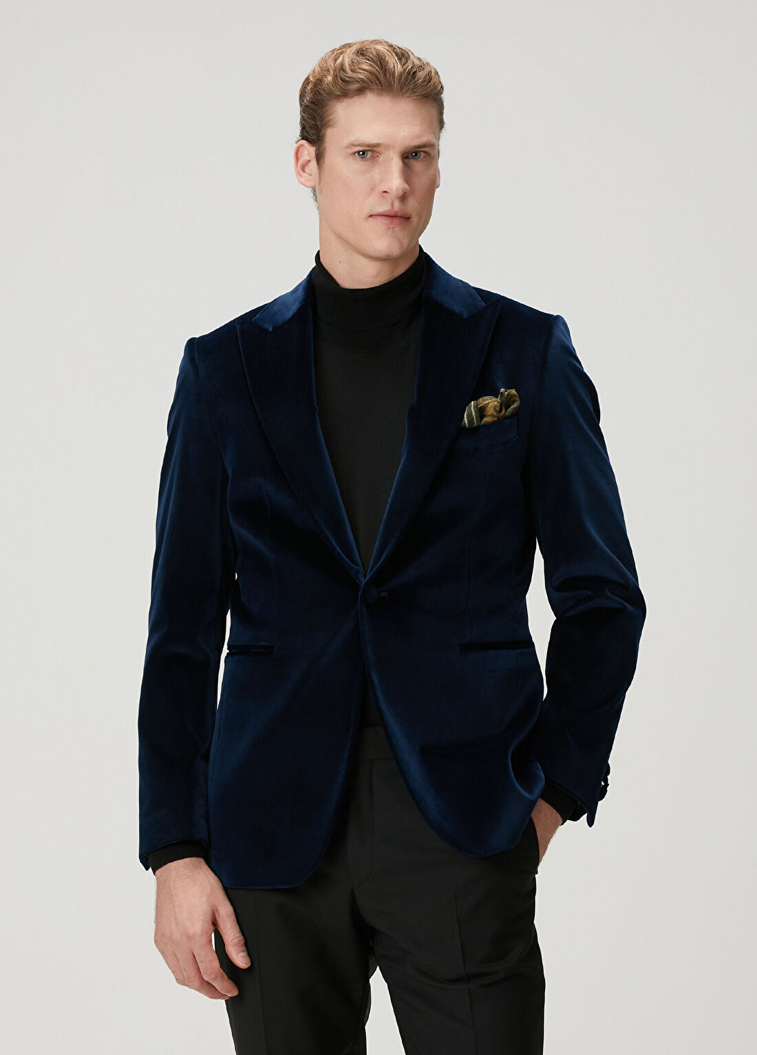 Beymen Collection Lacivert Kadife Smokin Ceketi