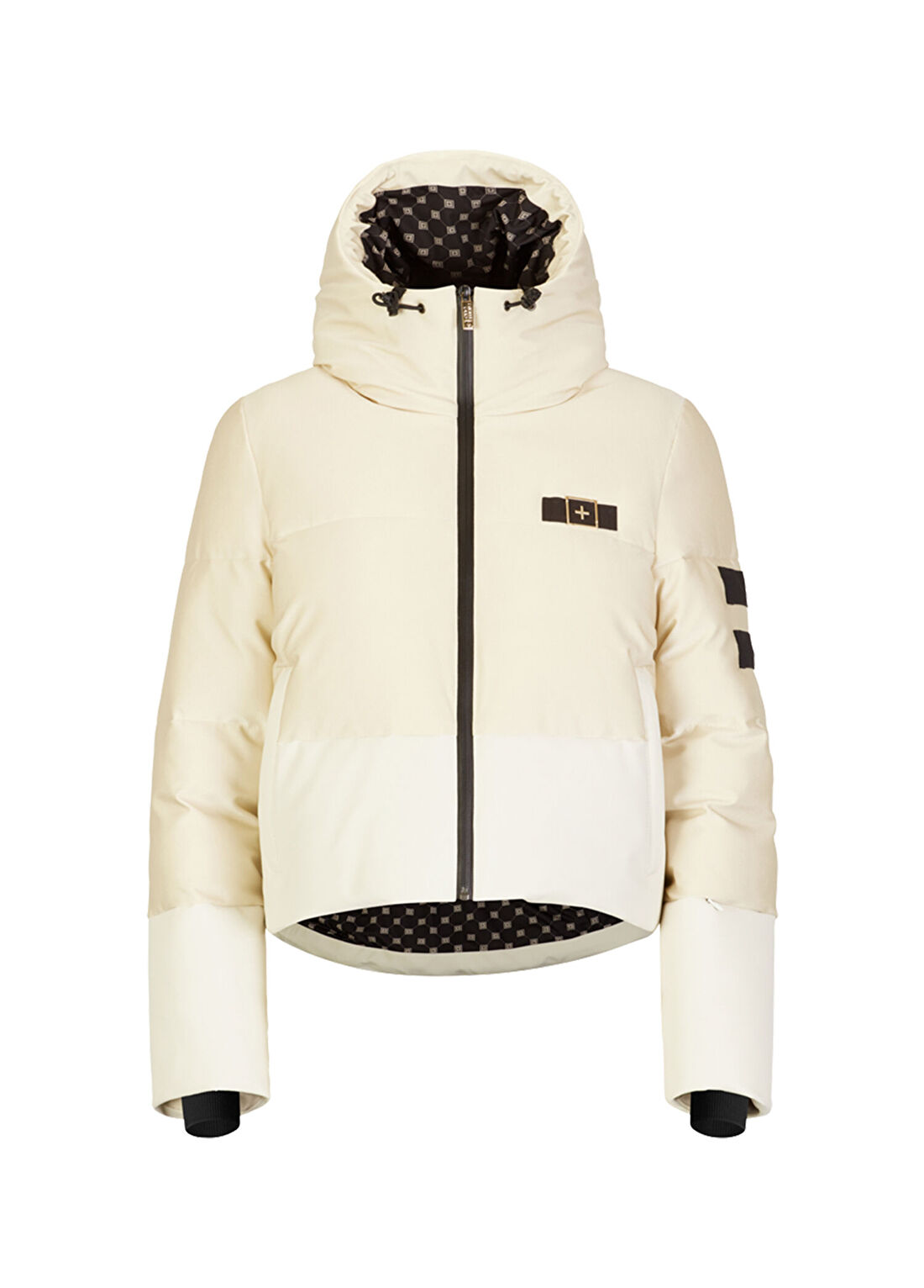 Onemore 251 Cropped Puffer Jacket Açık Krem Kadın Kayak Mont