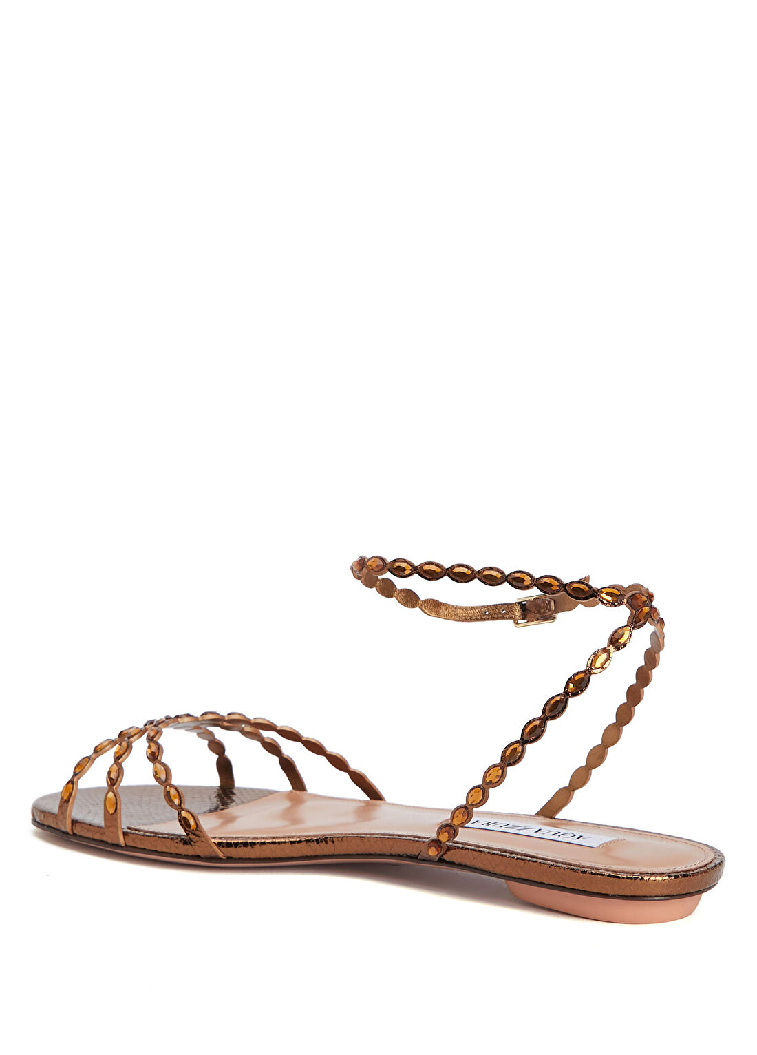 Aquazzura Love Struck Kahverengi Kadın Deri Sandalet görsel 3