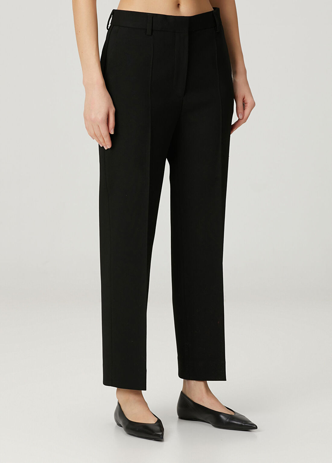Toteme Siyah Crop Yün Pantolon görsel 3