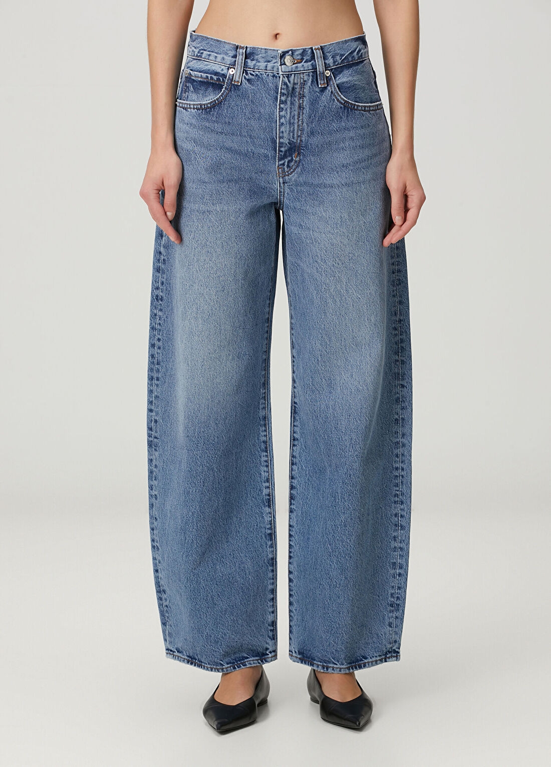 Frame Denim The Bow Mavi Jean Pantolon görsel 2