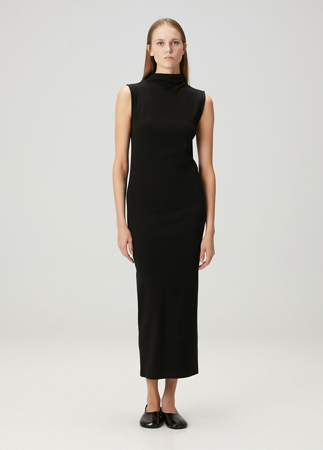 Armarium Rose Siyah Midi Elbise
