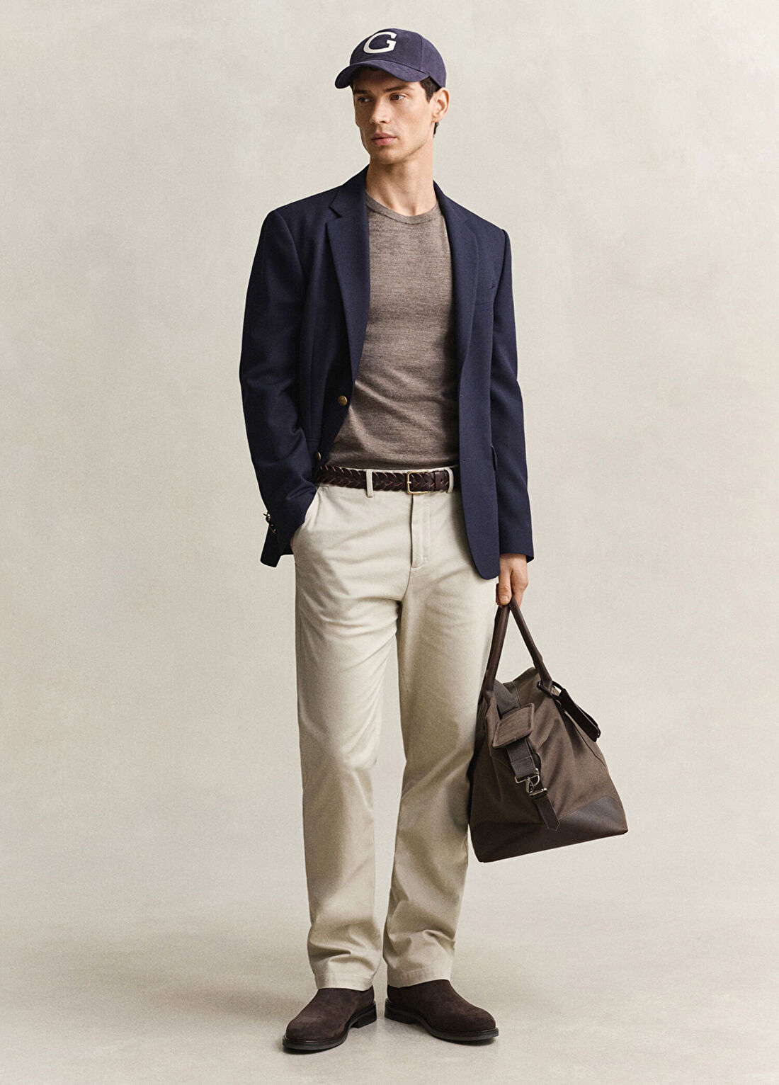 Gant Bej Pamuklu Regular Fit Erkek Chino Pantolon görsel 4