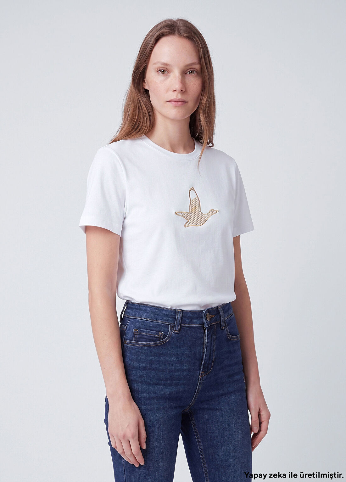 Beymen Club Kırık Beyaz Gold Logolu T-shirt