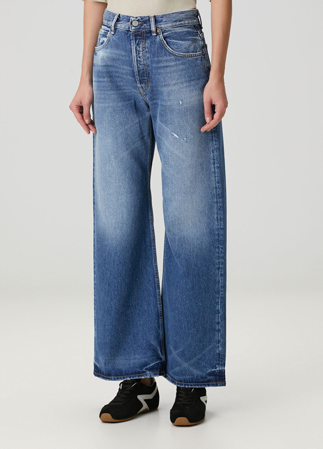 Acne Studios Regular Fit Mavi Jean Pantolon görsel 3