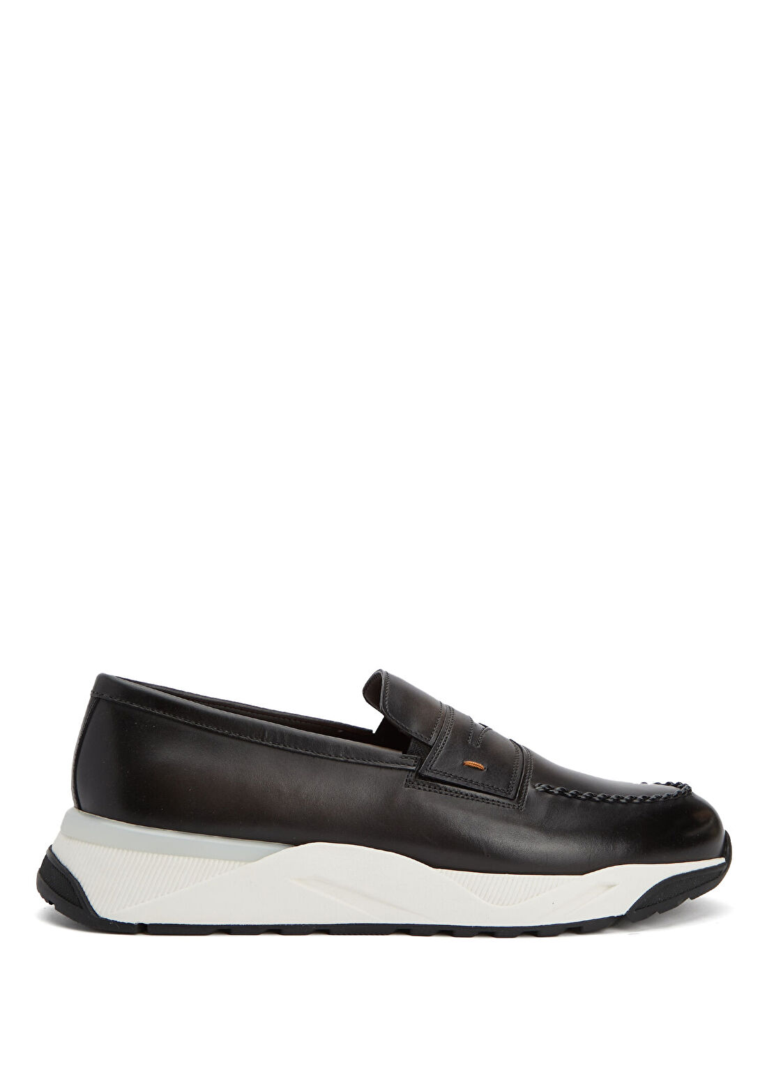 Santoni Gri Erkek Deri Sneaker