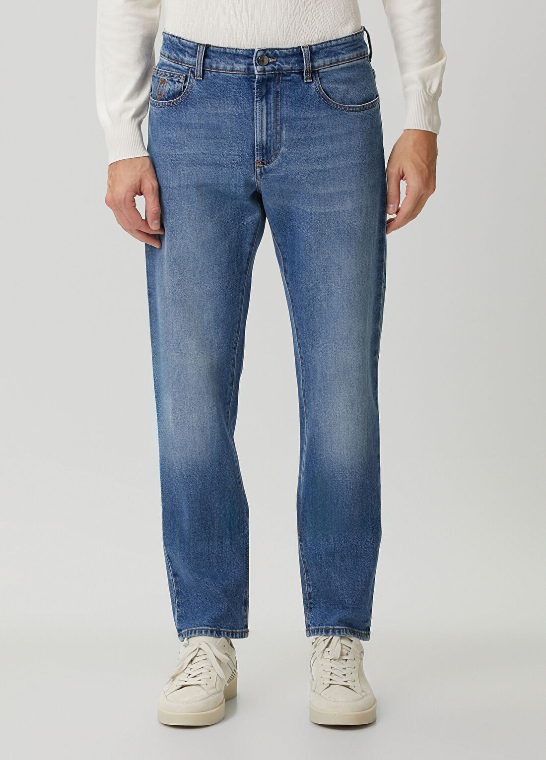 Canali Mavi Jean Pantolon görsel 2