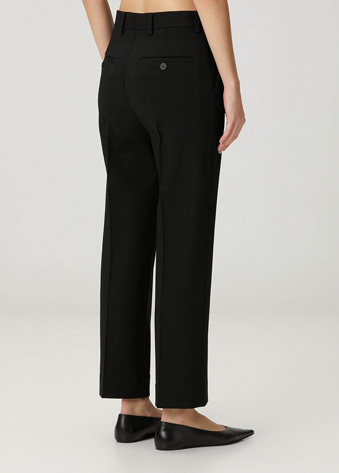 Toteme Siyah Crop Yün Pantolon görsel 4