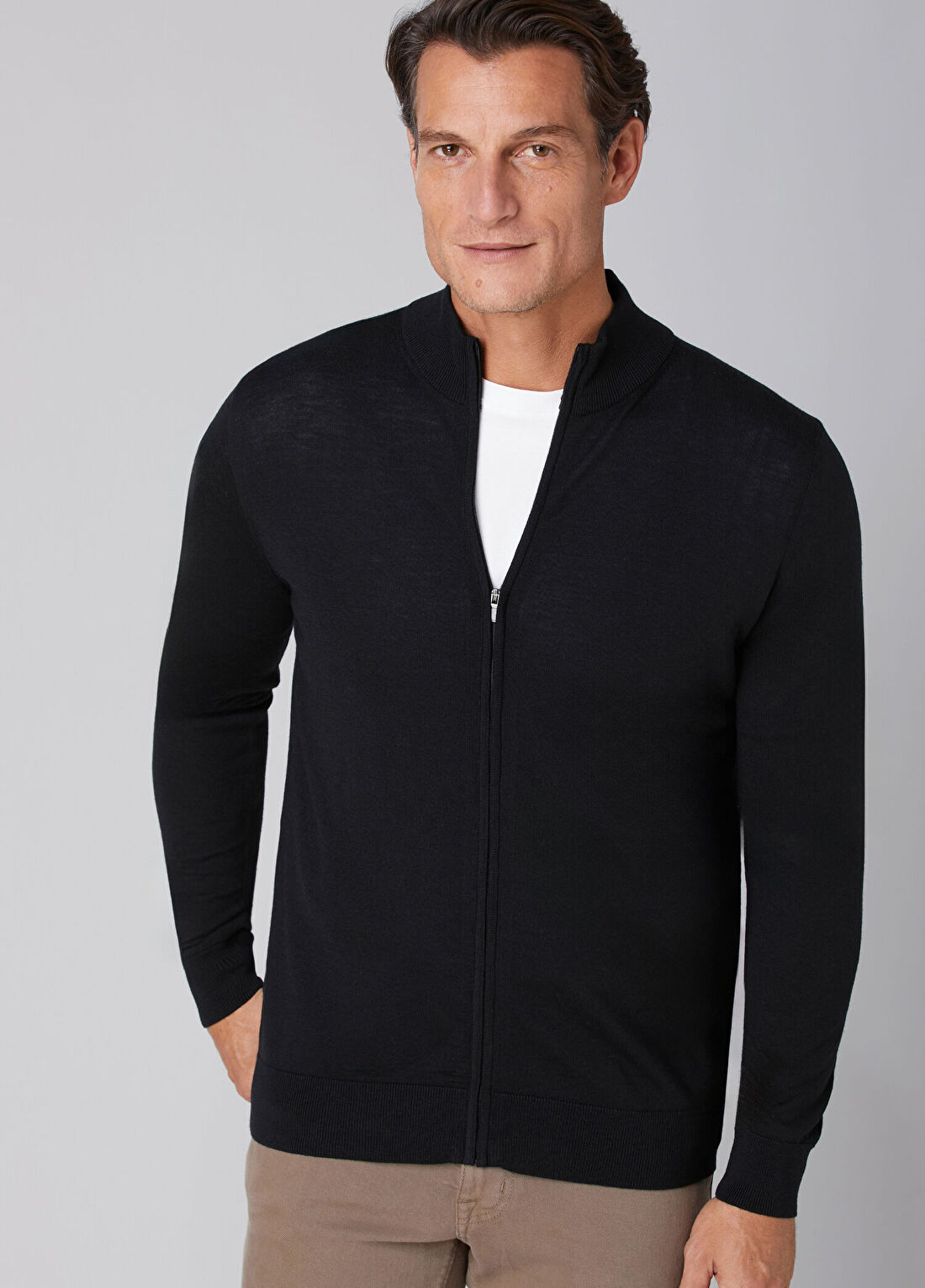 Beymen Collection Siyah Yün Triko Hırka