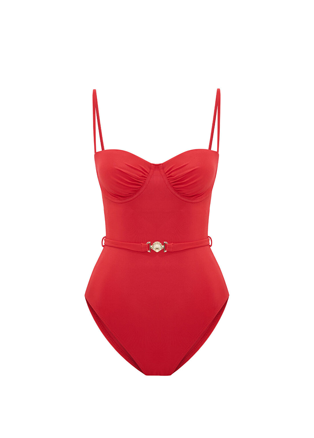 Bia Swimwear Seanora Cherry Kemerli Balenli Kadın Mayo