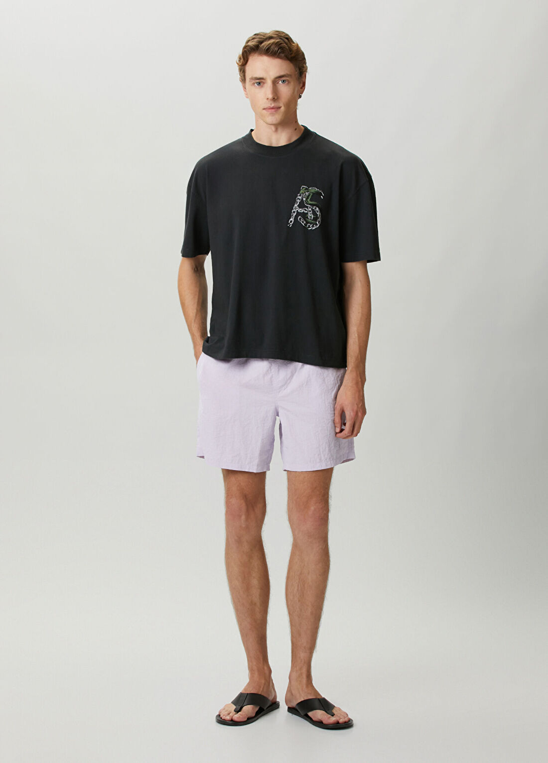 AllSaints Linx Siyah T-shirt görsel 2