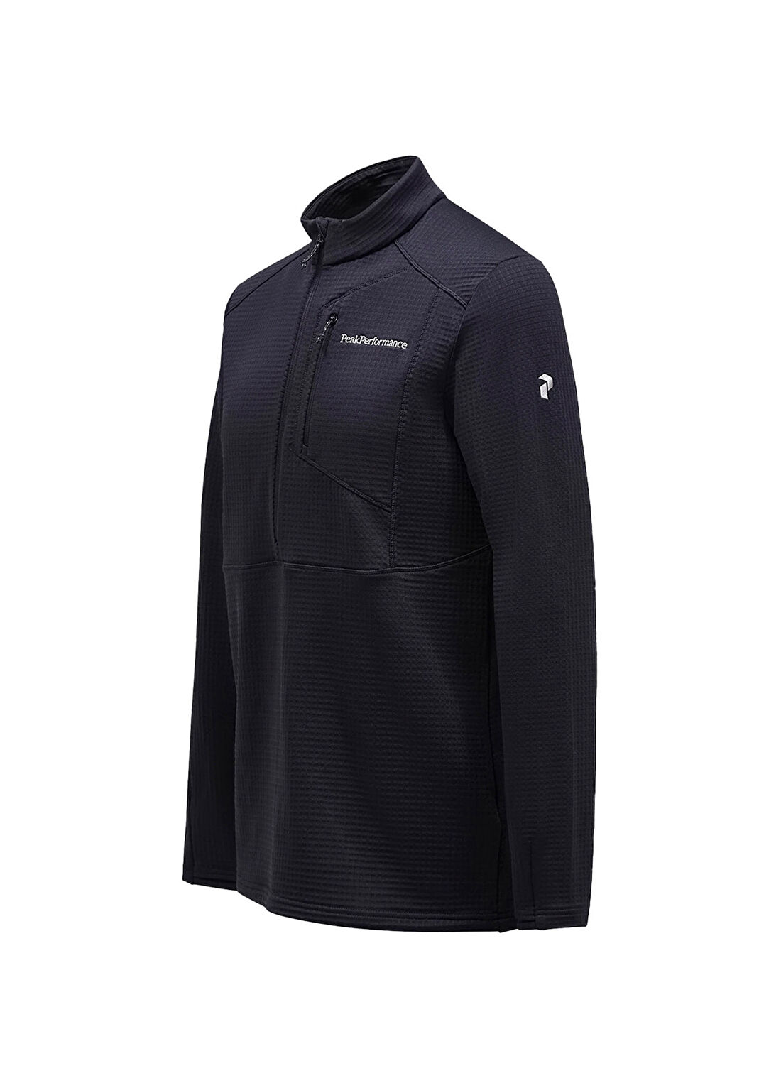 Peak Performance Trail Polartec Fleece Yarım Fermuarlı Siyah Erkek Spor Sweatshirt görsel 3