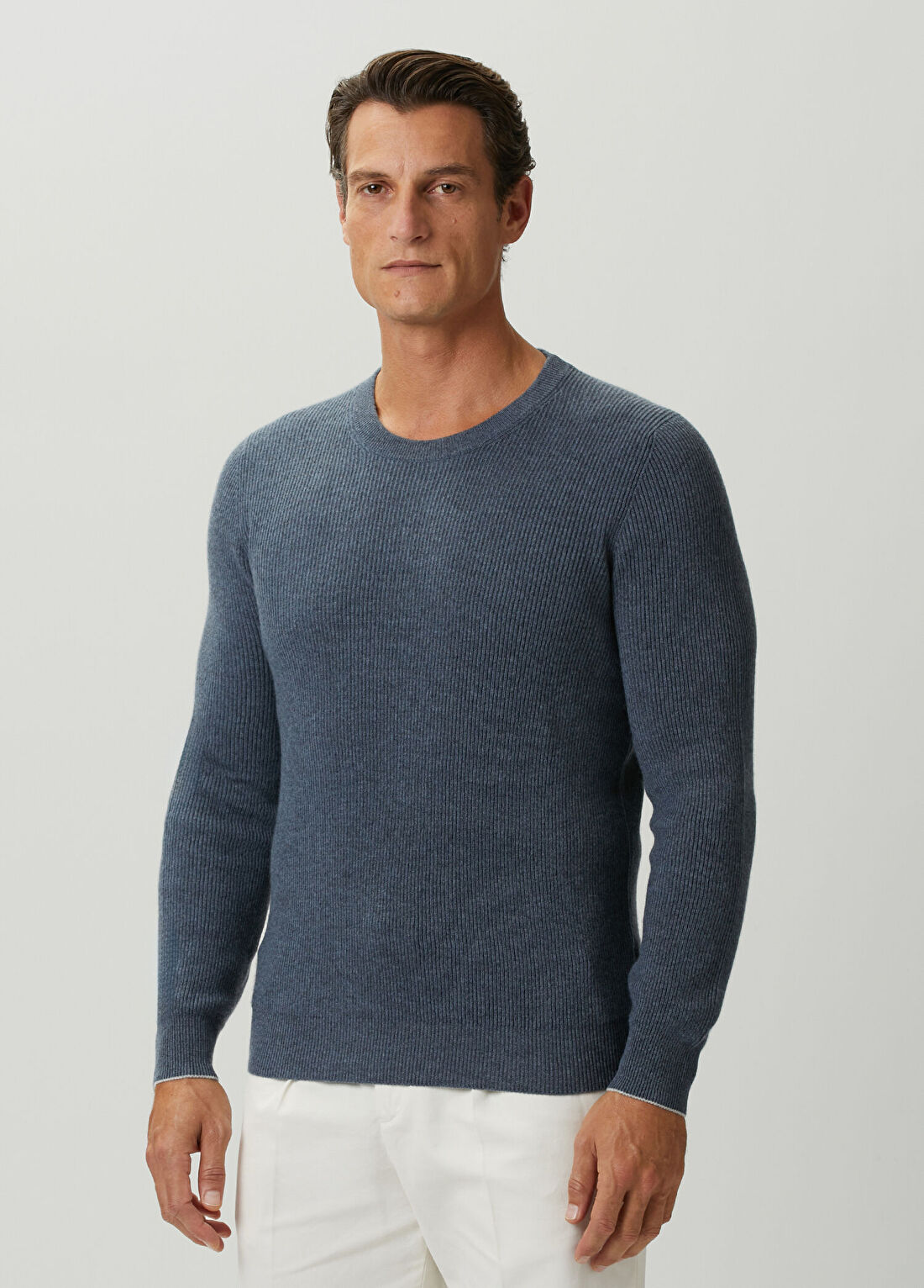 Brunello Cucinelli Indigo Kaşmir Kazak