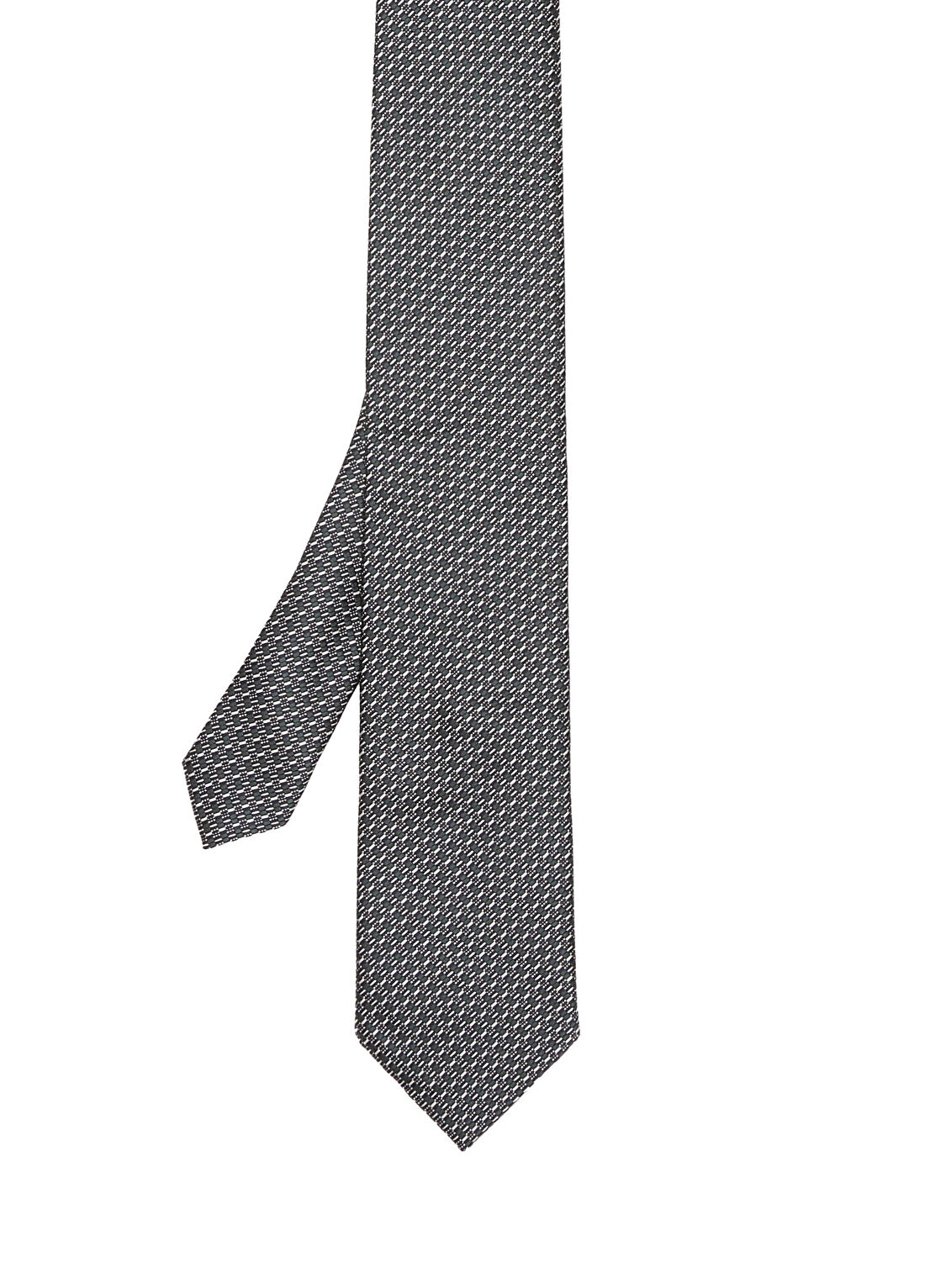 Zegna Yeşil Gri İpek Kravat