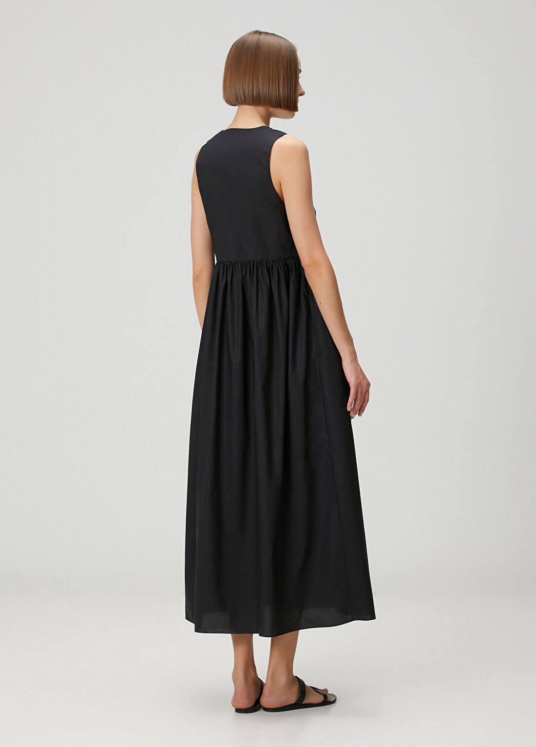Matteau Swim Siyah Midi Plaj Elbisesi görsel 4