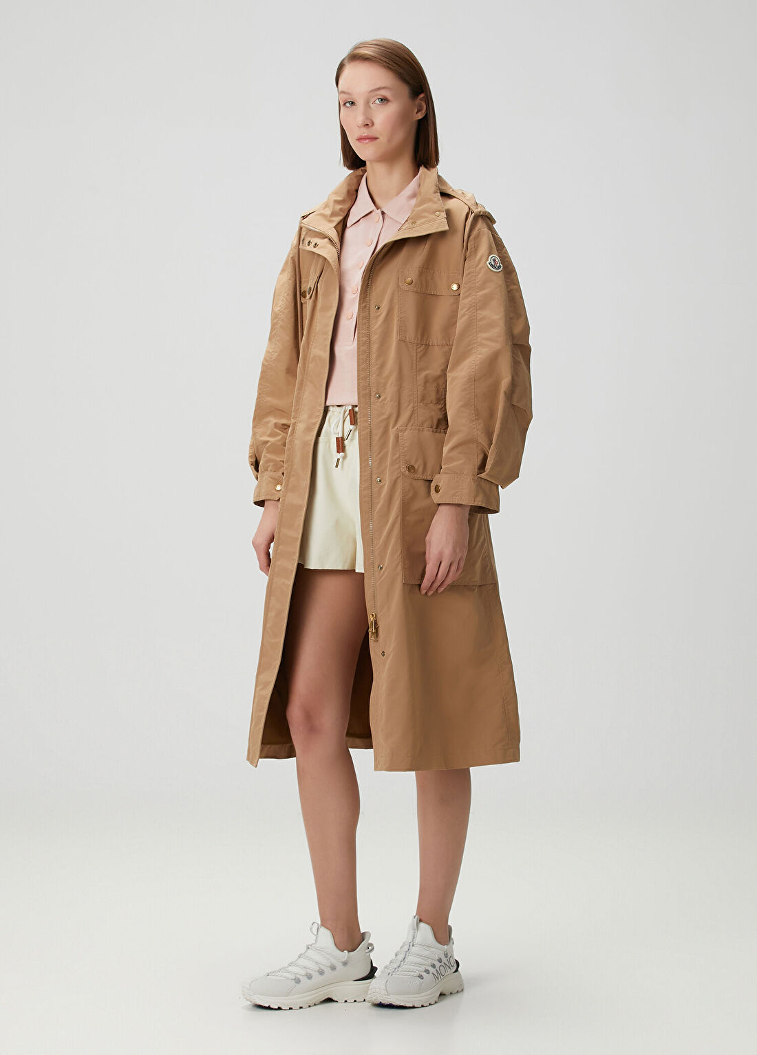 Moncler Camel Kapüşonlu Parka