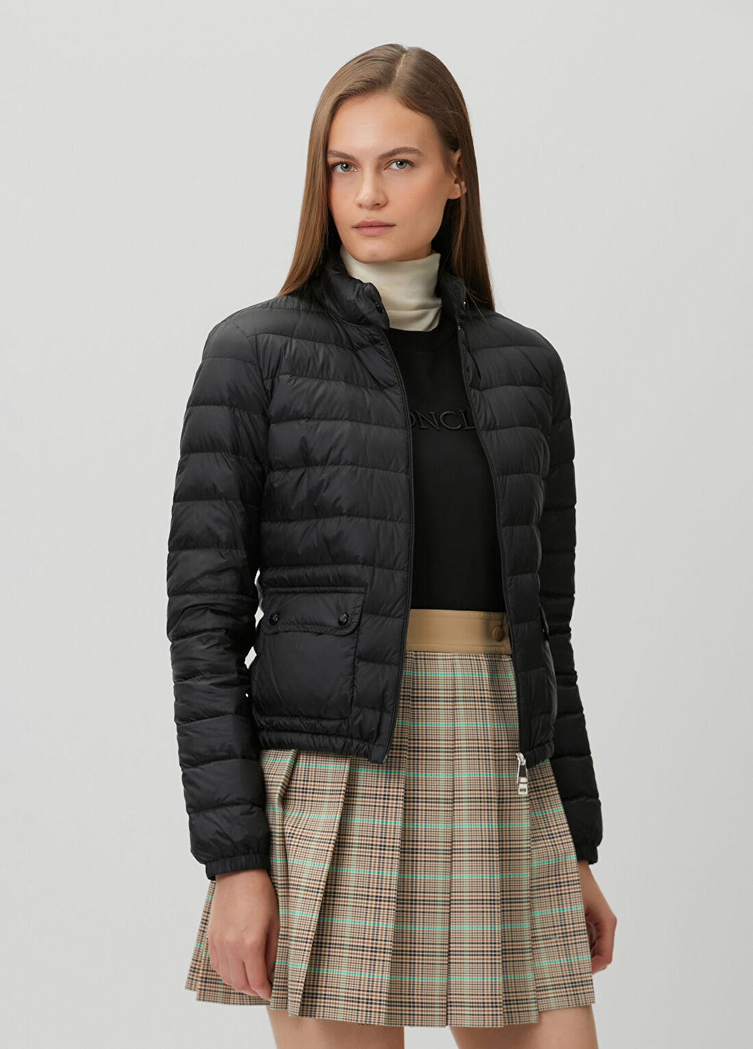 Moncler Lans Siyah Puffer Mont