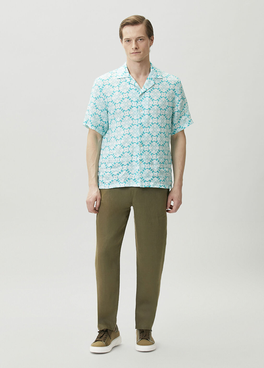 Peninsula Haki Keten Pantolon