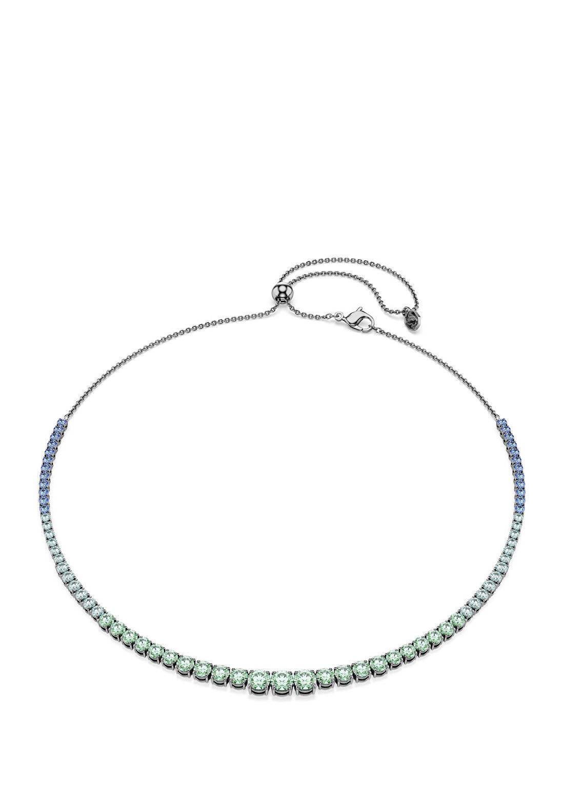 Swarovski Matrix Tennis Çok Renkli Rutenyum Kaplama Kadın Kolye