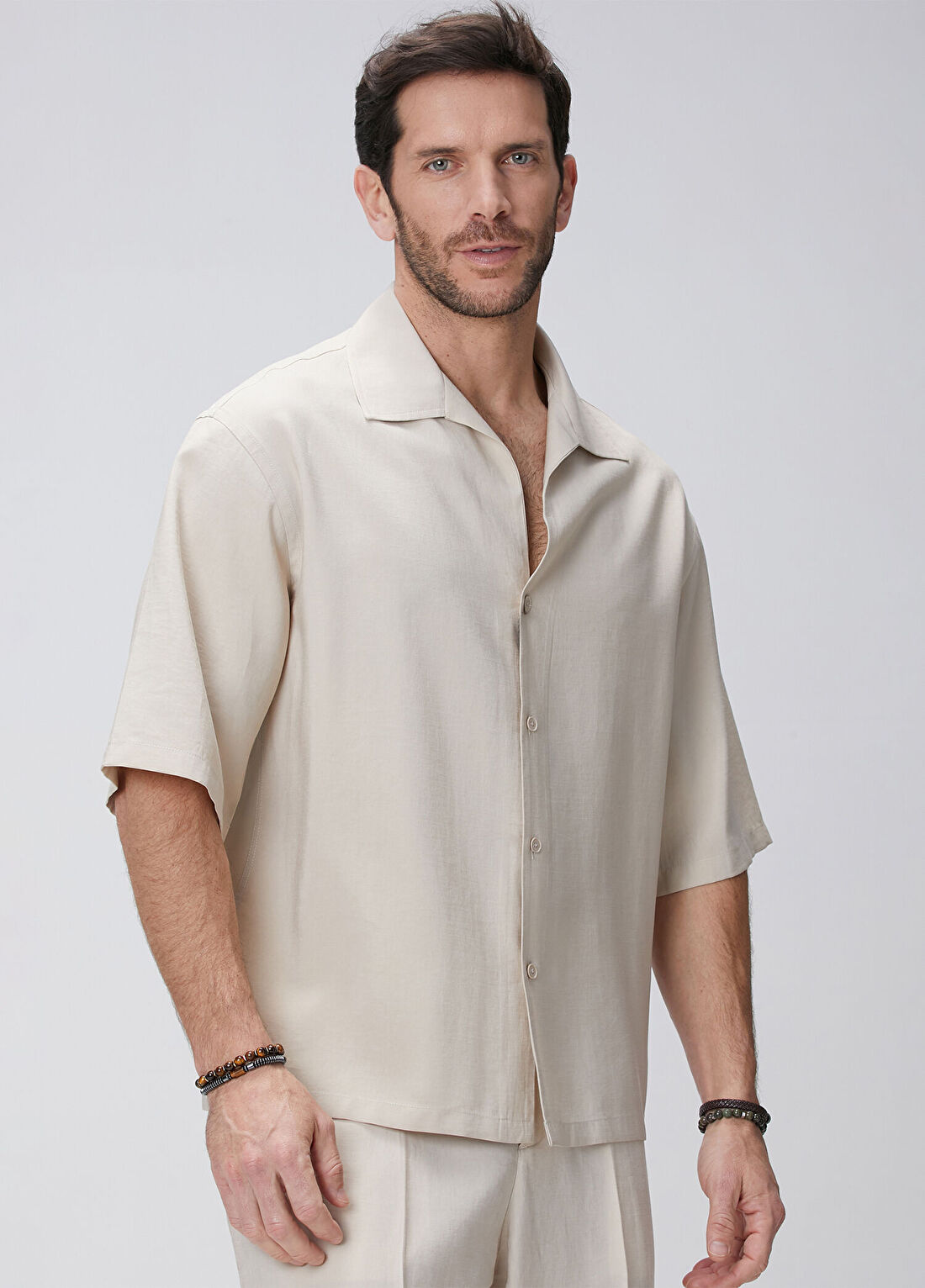 Network Bej Armürlü Gömlek